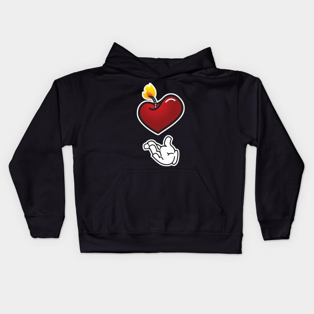 C'mon Baby Light My Fire Kids Hoodie by districtNative